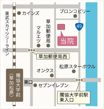 さくら乳腺外科婦人科のアクセスマップ